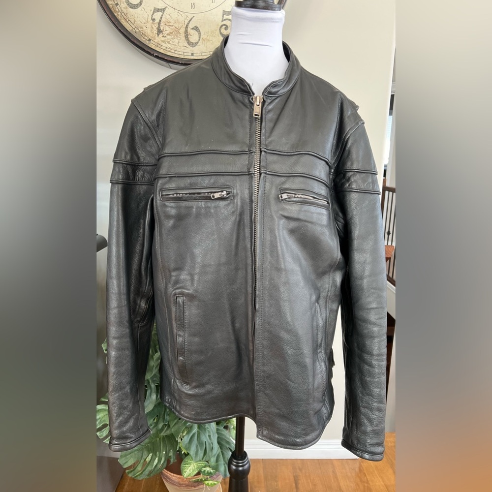 Men’s Motorcycle Riding Jacket Open Road Brand Heavy Leather